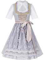 Dirndl Damen Oktoberfest Kostüm | Trachtenkleid mit Corsage & Trägerrock