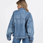 Relaxed Oversized Women's Vintage Denim Jacket
