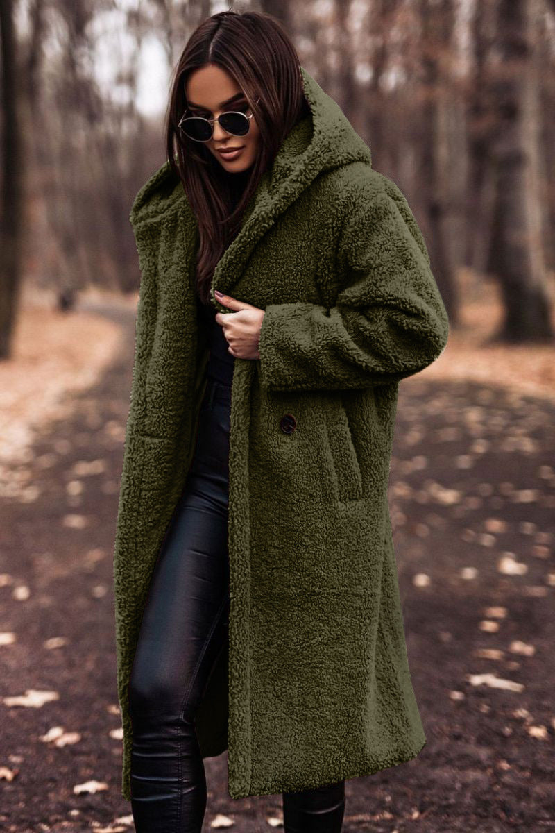 Klassischer langer Wintermantel für Damen