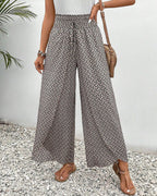 Women's Wide-Leg Trousers with High Waistband | Perfect for Autumn - Black