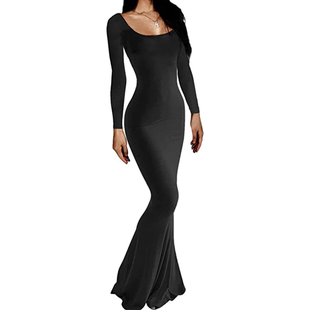 Elegant Evening Bodycon Dress – Fishtail Hem Shapewear for Women