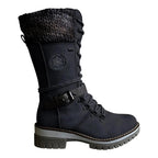 Women's Knit Cuff Lace-Up Winter Boots