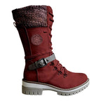 Women's Knit Cuff Lace-Up Winter Boots