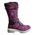Women's Knit Cuff Lace-Up Winter Boots