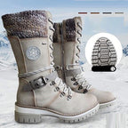 Women's Knit Cuff Lace-Up Winter Boots