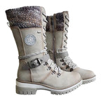 Women's Knit Cuff Lace-Up Winter Boots