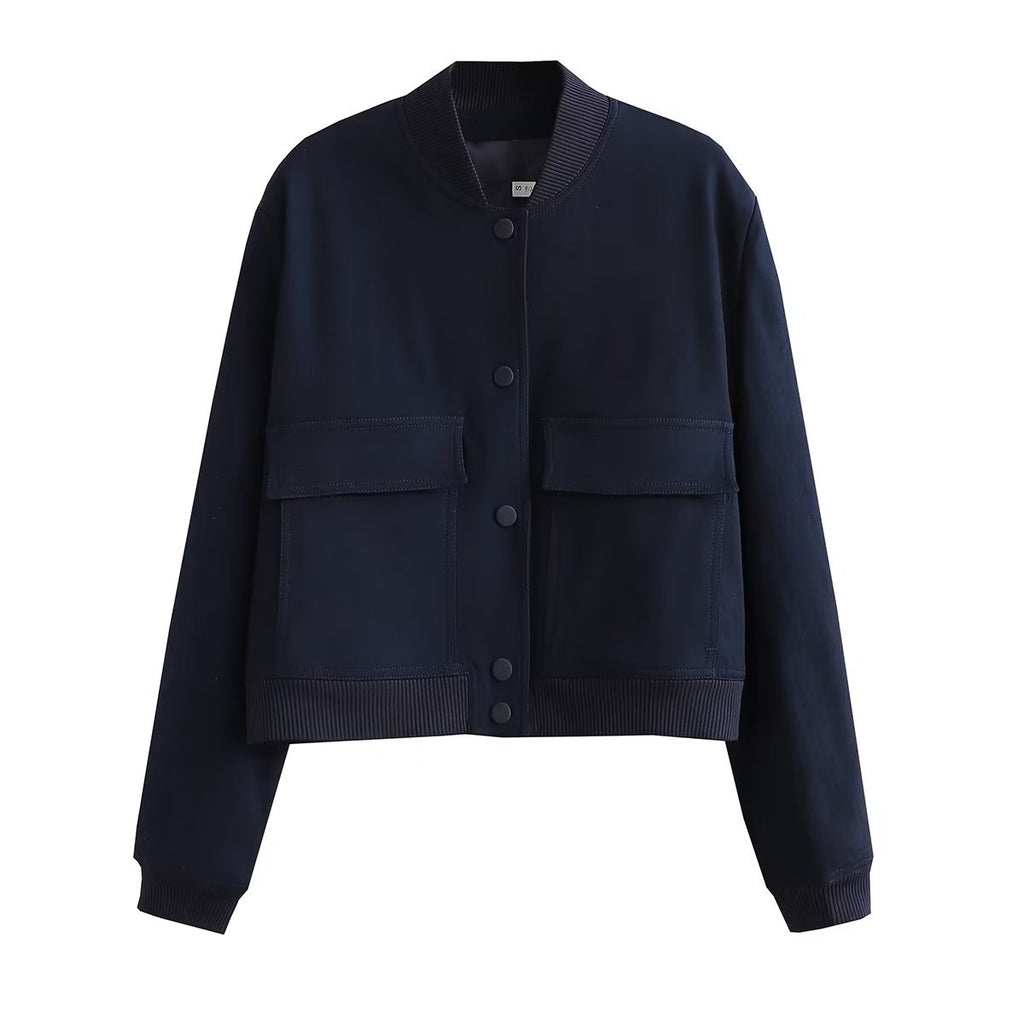 Relaxed High-Neck  Women's Bomber Jacket