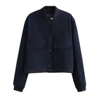 Relaxed High-Neck  Women's Bomber Jacket