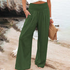 Effortlessly Breathable Wide Leg Linen Pants For Women