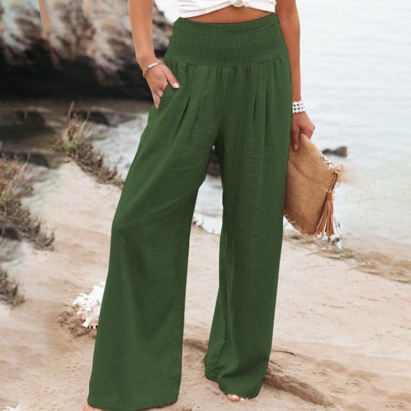 Effortlessly Breathable Wide Leg Linen Pants For Women