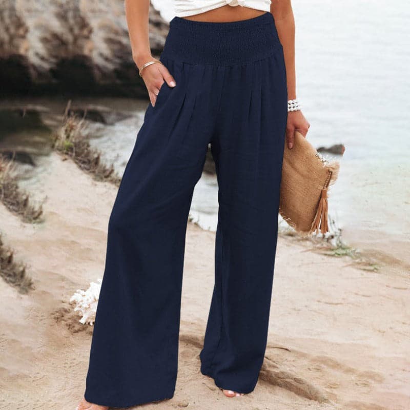 Effortlessly Breathable Wide Leg Linen Pants For Women