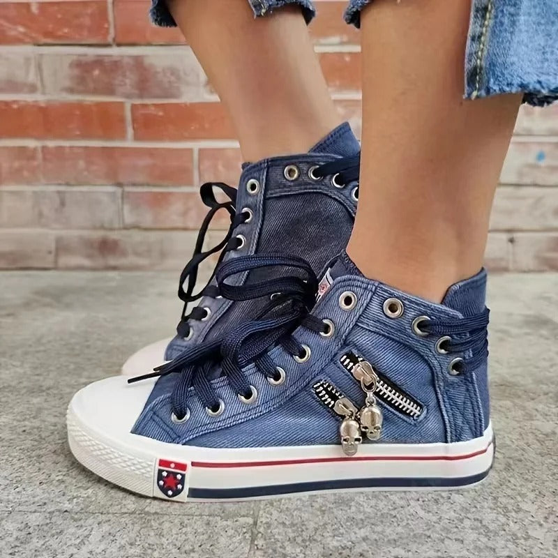 Londona - Urban Trend Denim Sneakers - Navy