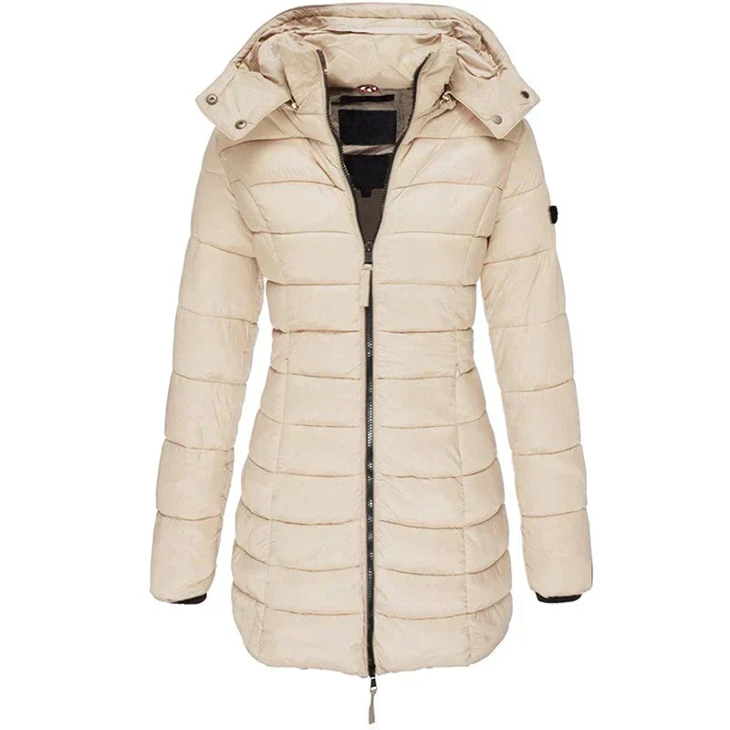 Ashby - Water-Resistant Quilted Winter Puffer Jacket - Khaki