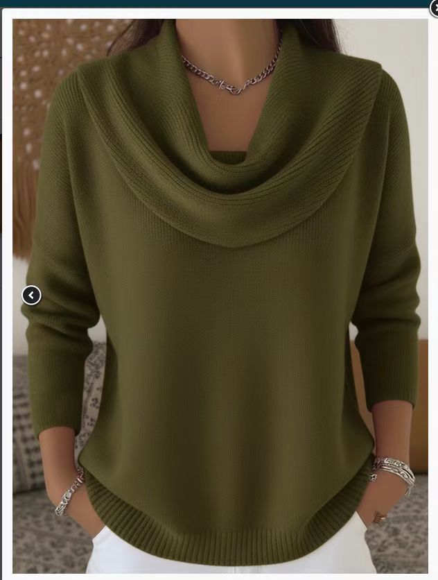 Lässiger Damen-Strickpullover mit langen Ärmeln