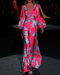 Elegantes Kleid mit V-Ausschnitt | Midikleid