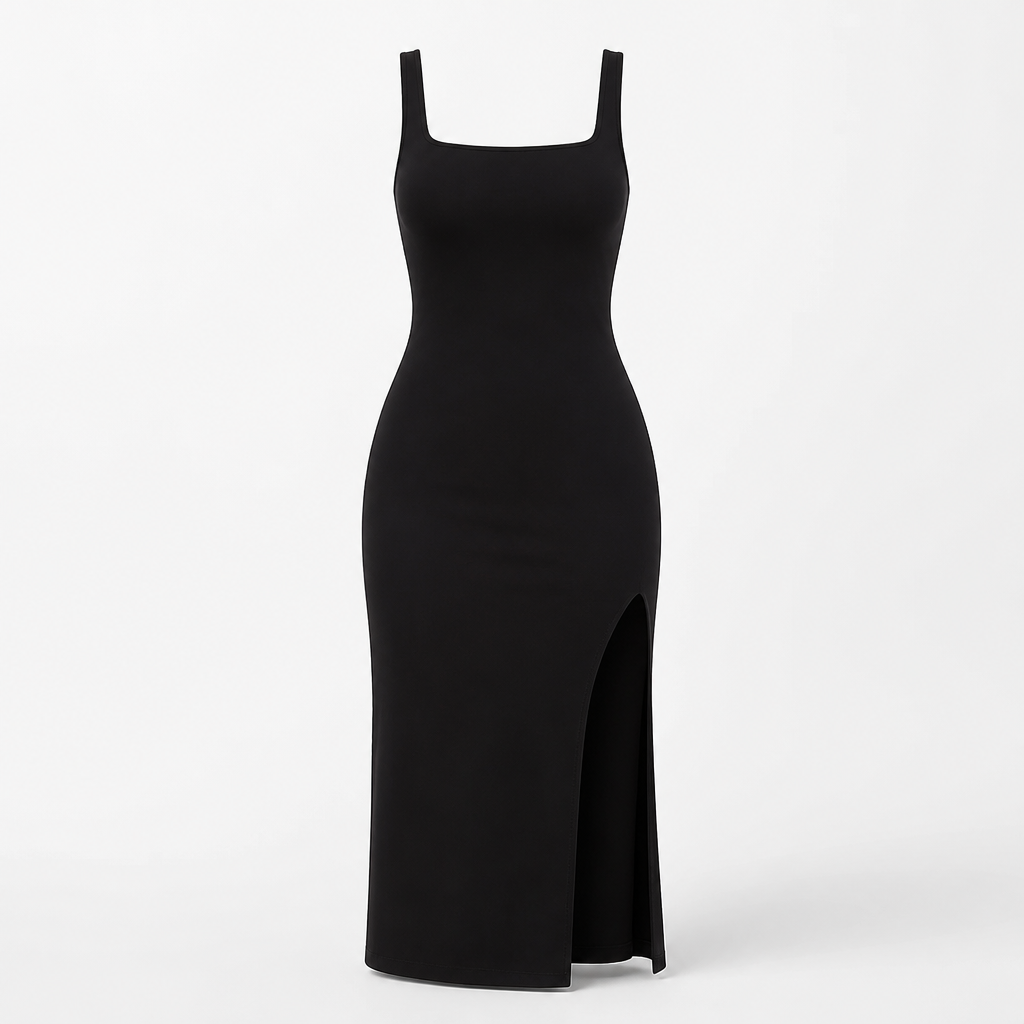 Nahtloses Bodycon-Kleid mit atmungsaktivem Netzfutter Curvay