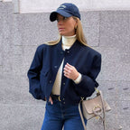 Relaxed High-Neck  Women's Bomber Jacket