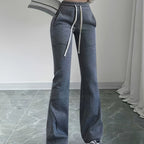 Women's High-Waist Flared Trousers