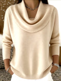 Lässiger Damen-Strickpullover mit langen Ärmeln