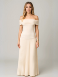 Plissiertes Maxikleid für Damen für Hochzeitsgäste & festliche Anlässe