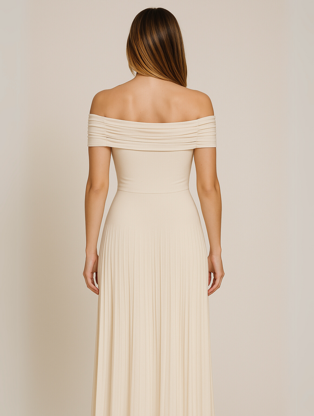 Plissiertes Maxikleid für Damen für Hochzeitsgäste & festliche Anlässe