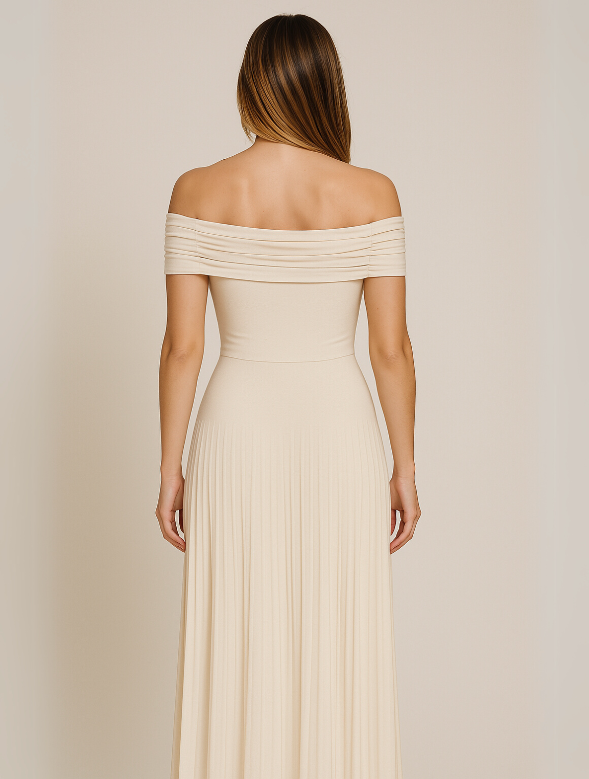 Plissiertes Maxikleid für Damen für Hochzeitsgäste & festliche Anlässe