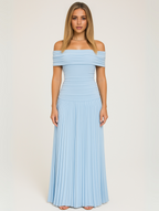 Plissiertes Maxikleid für Damen für Hochzeitsgäste & festliche Anlässe
