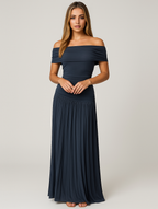 Plissiertes Maxikleid für Damen für Hochzeitsgäste & festliche Anlässe