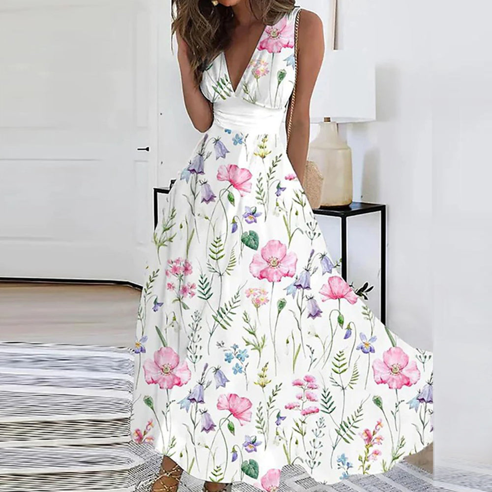 Women's Floral V-neck dress