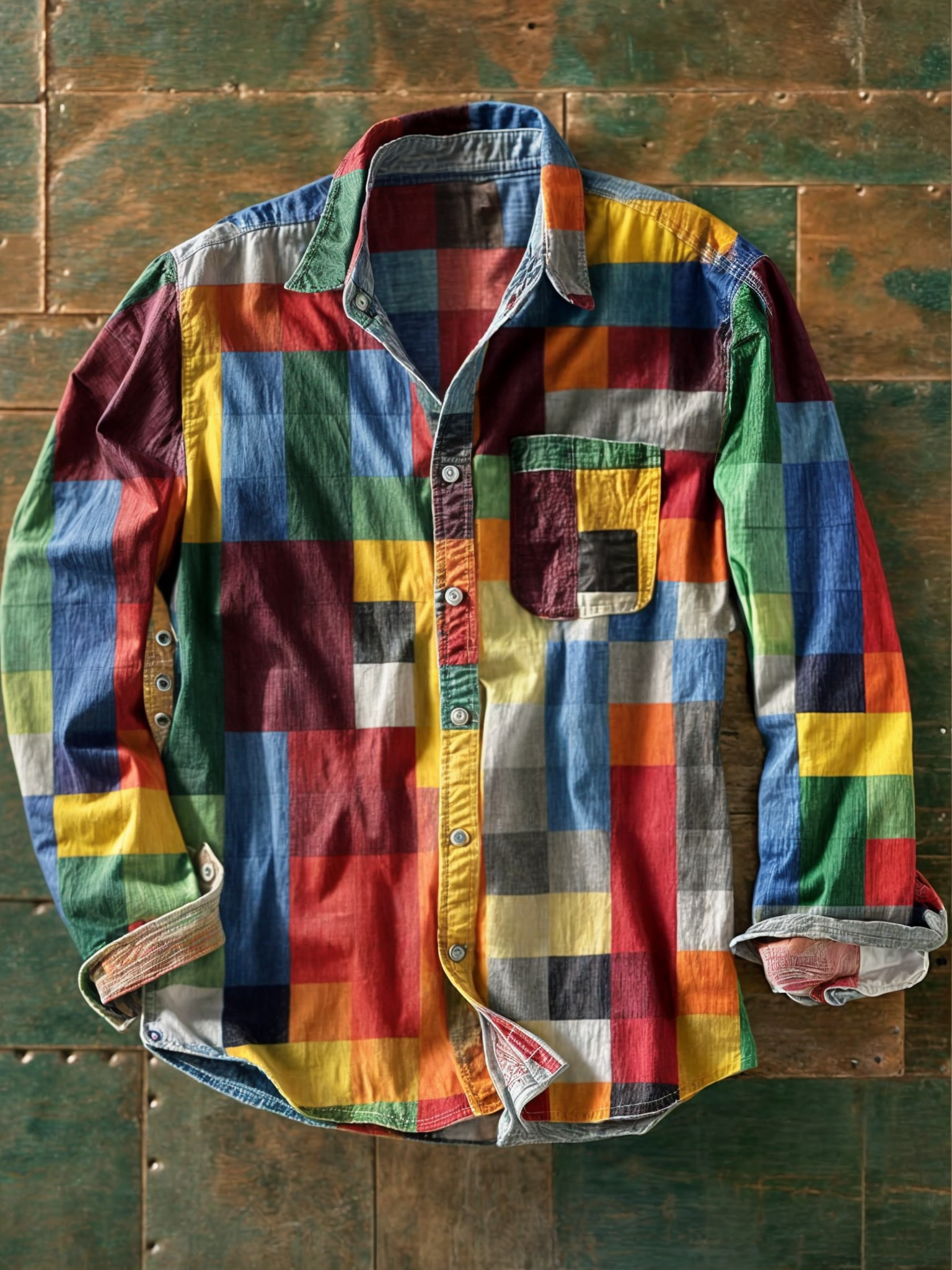 Women's Long-Sleeve Shirt with Chest Pocket - Variant 1