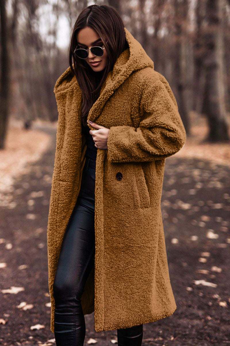 Klassischer langer Wintermantel für Damen