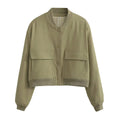 Relaxed High-Neck  Women's Bomber Jacket