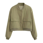 Relaxed High-Neck  Women's Bomber Jacket