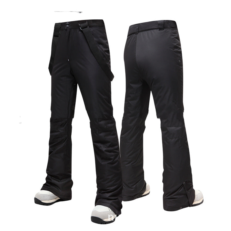 Women's Ski Pants, Breathable, Water-Resistant, Wear-Resistant, Snow Pants - Black