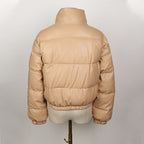 Damen-Steppjacke aus wasserabweisendem Leder