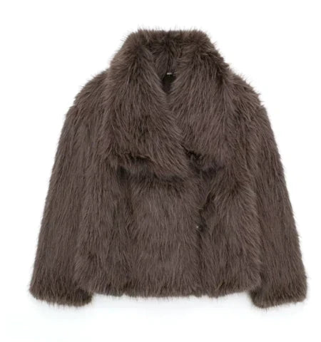 Warm Winter Jacket with Hood and Side Pockets | Perfect for Cold Winter Months - Brown