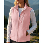 Fleece-Weste mit Reißverschluss und Stehkragen für Damen