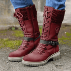 Women's Knit Cuff Lace-Up Winter Boots