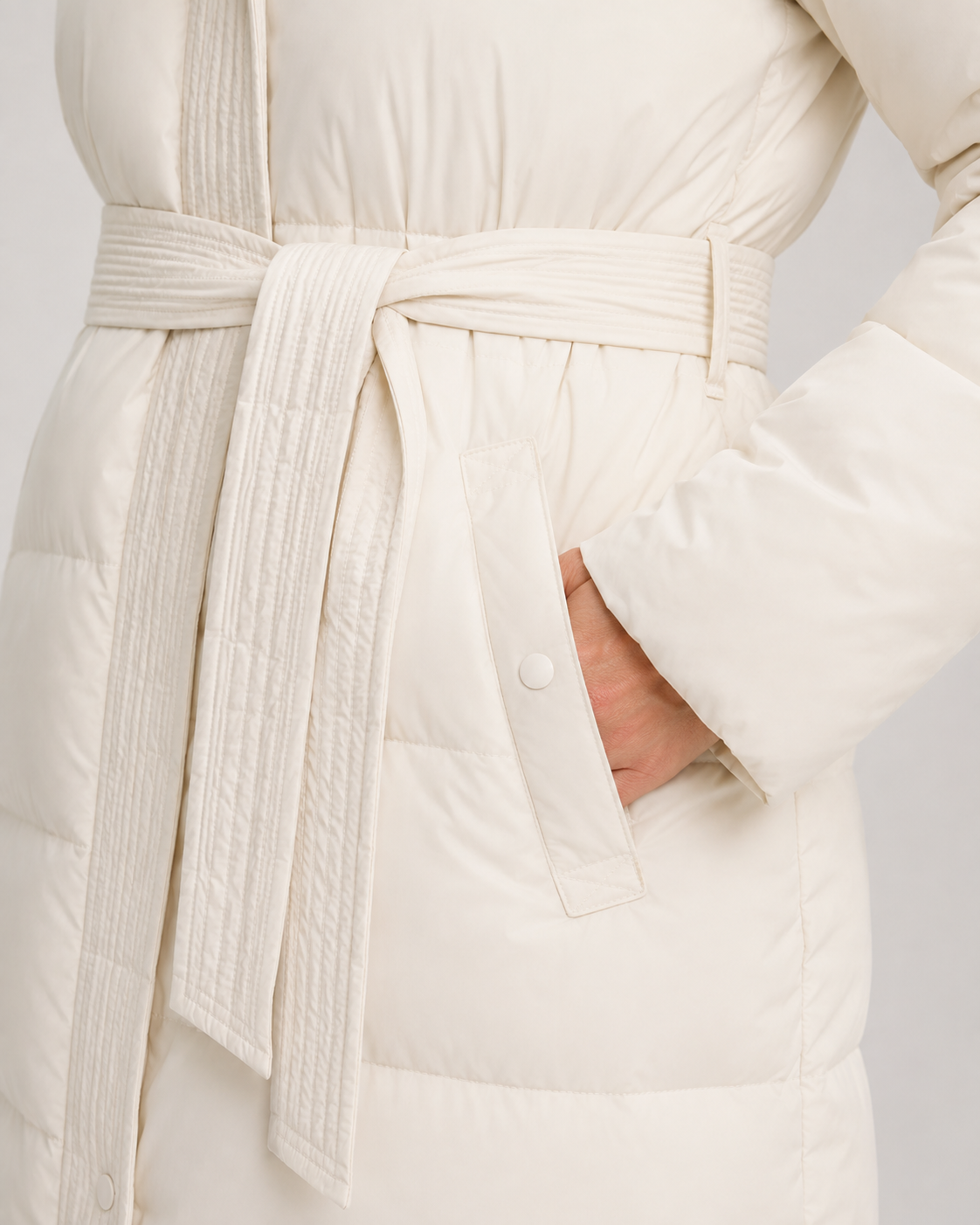 Women's Longline Belted Puffer Parka