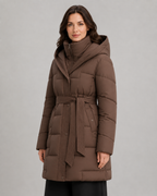 Women's Longline Belted Puffer Parka