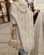 Women's Long Knit Cardigan | Hooded Open Front