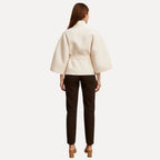 Women's Belted High Neck Cape Coat