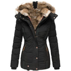 Durable Women's Winter Coat with Insulating Faux Fur Lining | Perfect for Cold Winter Months - Black