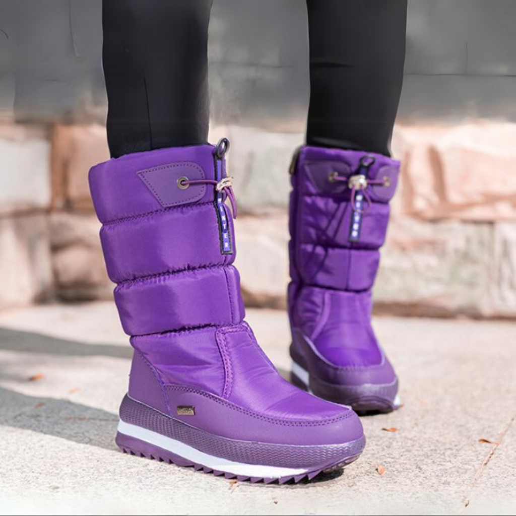 Waterproof snow boots with zipper for Women