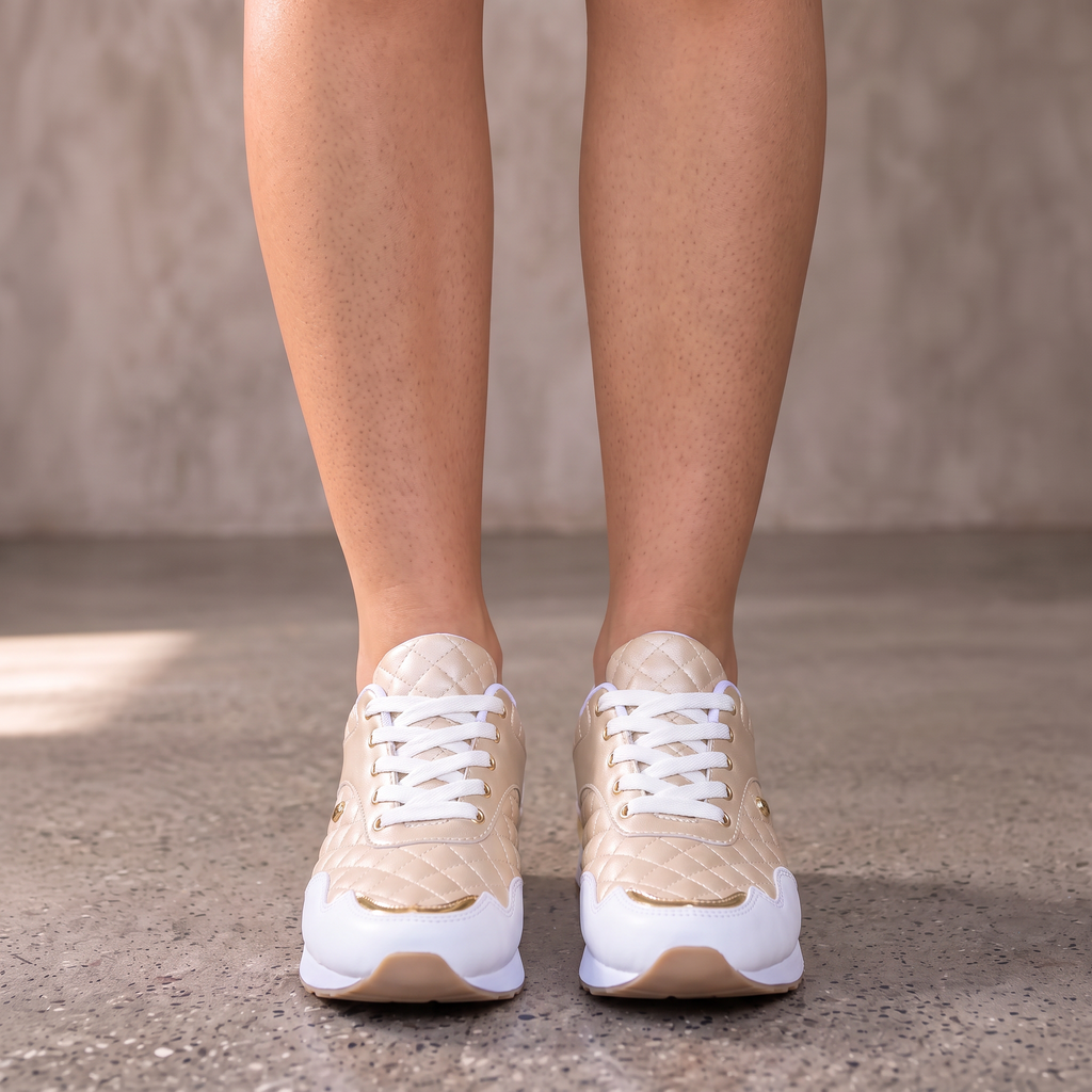 Women's Plaid Lace-Up Sneakers