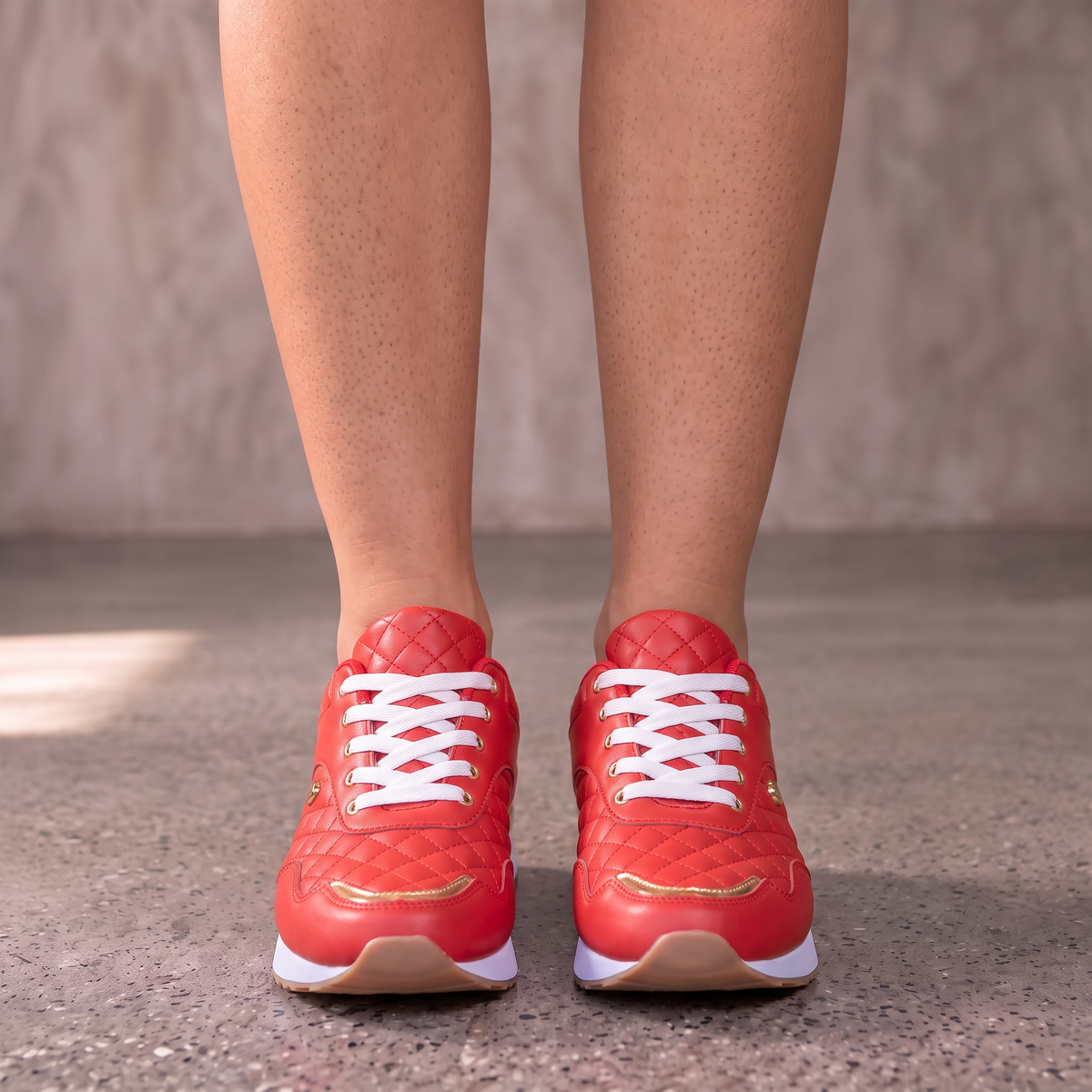 Women's Plaid Lace-Up Sneakers