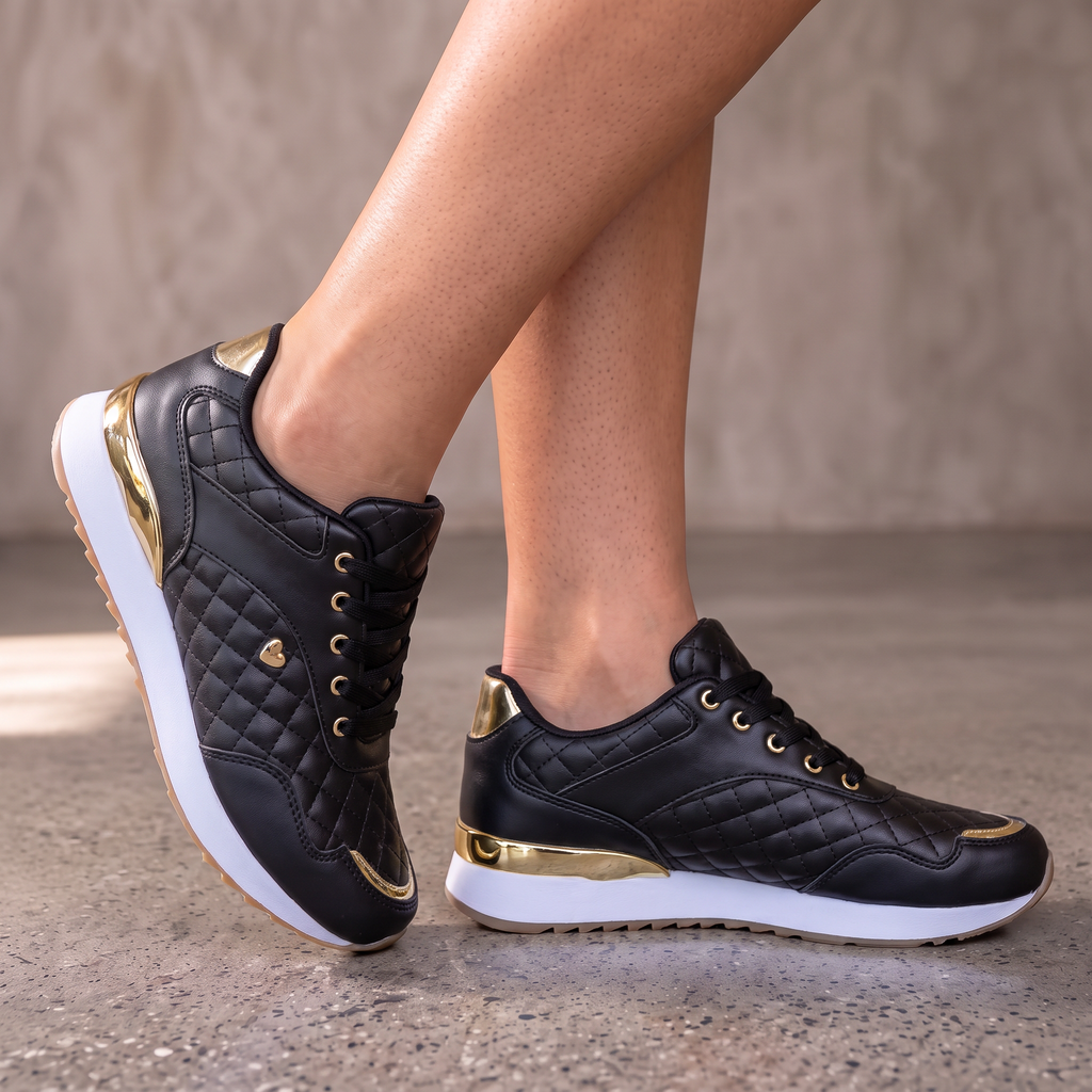 Women's Plaid Lace-Up Sneakers