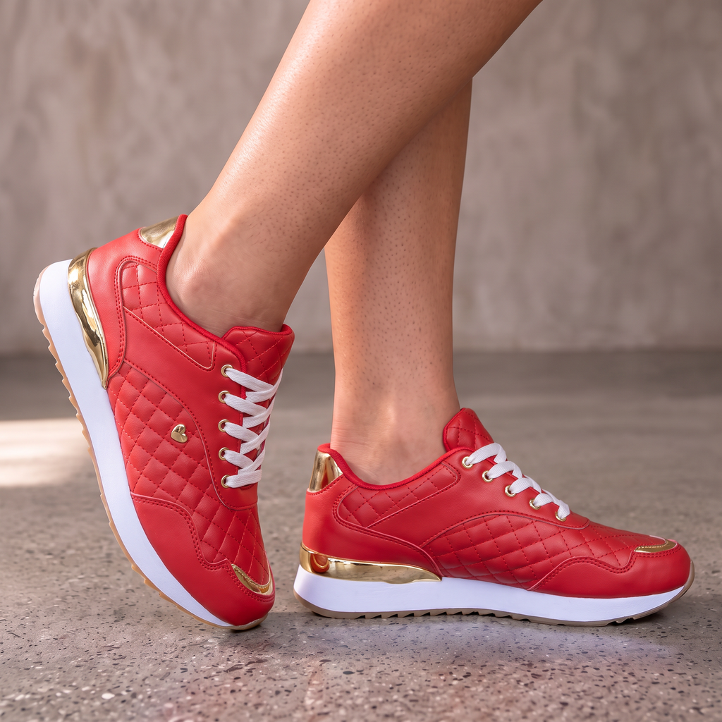 Women's Plaid Lace-Up Sneakers