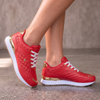 Women's Plaid Lace-Up Sneakers