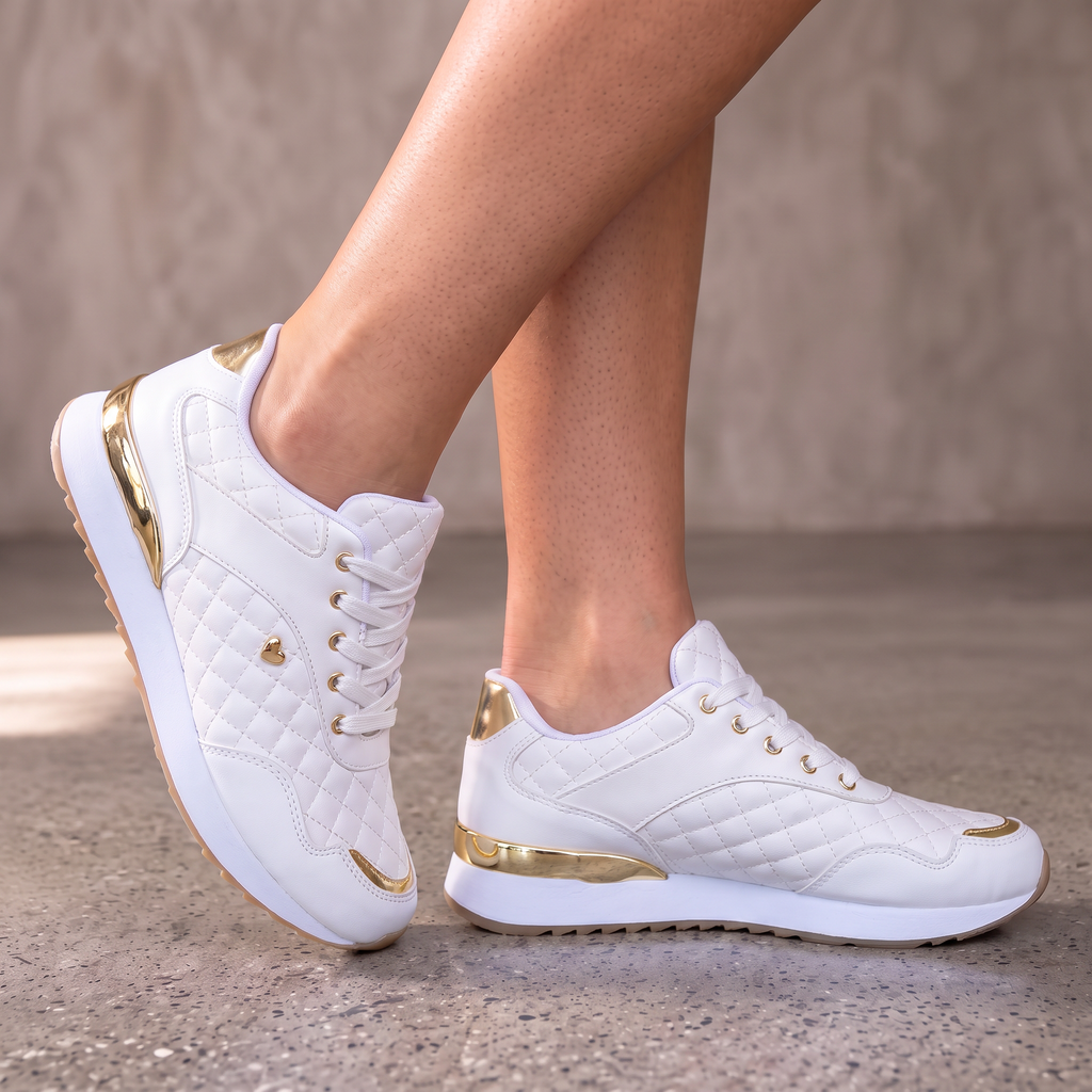 Women's Plaid Lace-Up Sneakers